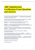 ARF Administrator Certification Exam Questions and Answers 