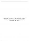 TEST BANK FOR HUMAN ANATOMY, 3RD EDITION: SALADIN