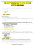 ATI COMPREHENSIVE EXIT EXAM RETAKE LATEST 2022&sol;2023