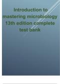 Introduction to mastering microbiology 13th edition 2024 Updated complete test bank .pdf