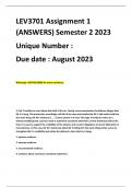 LEV3701 Assignment 1 (ANSWERS) Semester 2 2023 .