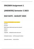 ENG2604 Assignment 1 (ANSWERS) Semester 2 2023