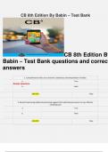 CB 8th Edition By Babin – Test Bank questions and correct answers