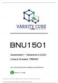 BNU1501  Assignment 1 Semester 2 2020  Unique Number: 788360