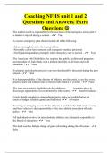 Coaching NFHS unit 1 and 2 Questions and Answers&vert; Extra Questions 