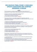 MVU NUR 661 FINAL EXAM 1-4 2023-2024 UPDATE QUESTIONS AND VERIFIED ANSWERS| A GRADE