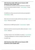 ISSA Final Exam Q&A 100&percnt; Correct Answers &lpar;200 Questions&rpar; Latest Update 2023