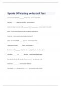 Sports Officiating Volleyball Test 2023 questions and verified correct answers