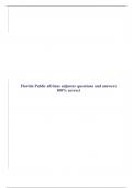 Florida Public all lines adjuster questions and answers 100&percnt; correct