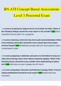 RN ATI Concept-Based Assessments Level 3 Proctored Exam Questions and Answers 2023 - 2024 (Verified Answers)