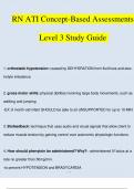 RN ATI Concept-Based Assessments Level 3 Proctored Exam and Online Practice A and B Questions and Answers 2023 - 2024 (Verified Answers)