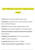APCO EMD Study Guide 2023 Complete Solutions  questions and answers} Latest 2023 - 2024 100% correct answers