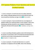 ATI Capstone Pediatrics questions and answers&rcub; Latest 2023 - 2024 100&percnt; correct answers