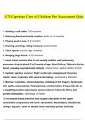 ATI Capstone Care of Children Pre Assessment  questions and answers&rcub; Latest 2023 - 2024 100&percnt; correct answers