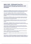 WGU C367 - PE&sol;Health Post Pre-Assessment Studying Questions and Answers 
