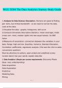WGU  D204 The Data Analytics Journey questions and answers&rcub; Latest 2023 - 2024 100&percnt; correct answers