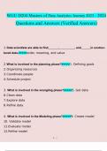 WGU Masters of Data Analytics questions verified with&lpar;Latest 2026 &sol; 2027&rpar; 100&percnt; correct answers