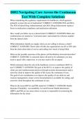 D052 Navigating Care Across the Continuum Test With Complete Solutions
