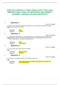 bundle for NURS 6512&sol;NURS6512 FINAL EXAM LATEST 2023- 2024 VERSION A REAL EXAM