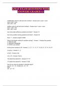 GMAT EXAM  PACKAGED EXAMS WITH COMPLETE SOLUTIONS GRADED A&plus;