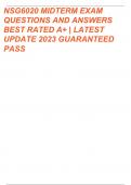 NSG6020 MIDTERM EXAM QUESTIONS AND ANSWERS BEST RATED A&plus; &vert; LATEST UPDATE 2023 GUARANTEED PASS