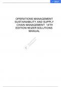 OPERATIONS MANAGEMENT: SUSTAINABILITY AND SUPPLY CHAIN MANAGEMENT 14TH EDITION HEIZER SOLUTIONS MANUAL