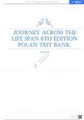  TEST BANK FOR JOURNEY ACROSS THE LIFE SPAN 6TH EDITION BY POLAN