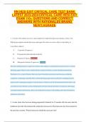 RN HESI EXIT CRITICAL CARE TEST BANK LATEST 2023-2024&sol;CRITICAL CARE HESI EXIT EXAM 110&plus; QUESTIONS AND CORRECT ANSWERS WITH RATIONALES BRAND NEW&excl;&excl;&vert;AGRADE 