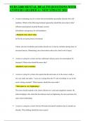 NURS 2488 MENTAL HEALTH QUESTIONS WITH ANSWERS GRADED A&plus; NEW UPDATE 2023