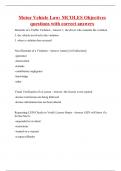 Motor Vehicle Law&colon; MCOLES Objectives questions with correct answers