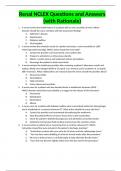 Renal NCLEX Questions and Answers (with Rationale)