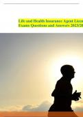 Life and Health Insurance Agent Licensing Practice Exams Questions and Answers 2023&sol;2024 