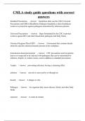CMLA study guide questions with correct answers