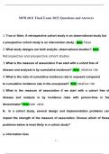 MPH 6011 Final Exam 2023 Questions and Answers 100&percnt; Correct