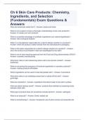 Ch 6 Skin Care Products: Chemistry, Ingredients, and Selection (Fundamentals) Exam Questions & Answers