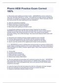 Pharm HESI Practice Exam Correct 100&percnt;