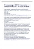 Pharmacology HESI V2 Preparation Correct Questions & Answers&lpar;Verified&rpar;