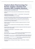 Clayton's Basic Pharmacology For Nurses&colon; Chapter 2 Question And Answers With Complete Solutions 