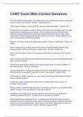 CAMT Exam With Correct Solutions&period;