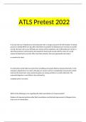 ATLS Pretest questions and answers&rcub; Latest 2023 - 2024 100&percnt; correct answers