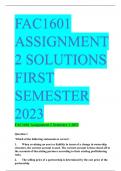 FAC1601 ASSIGNMENT 2 SOLUTIONS FIRST SEMESTER 2023