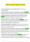 SAFe Scrum Master questions and answers&rcub; Latest 2023 - 2024 100&percnt; correct answers