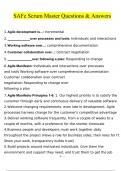 SAFe Scrum Masterr questions and answers&rcub; Latest 2023 - 2024 100&percnt; correct answers