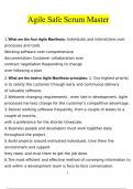 Agile Safe Scrum Master questions and answers&rcub; Latest 2023 - 2024 100&percnt; correct answers