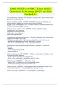 SANS GISCP and GIAC Exam &lpar;2023&rpar;- Questions & Answers &lpar;100&percnt; verified- Graded A&plus;&rpar;