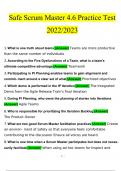 Safe Scrum Master 4&period;6 PractTest questions and answers&rcub; Latest 2023 - 2024 100&percnt; correct answers