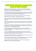 SANS GFACT SQL Exam- Questions & Answers &lpar;100&percnt; Verified&rpar;