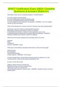 GFACT Certification Exam &lpar;2023&rpar;- Complete Questions & Answers &lpar;Rated A&plus;&rpar;