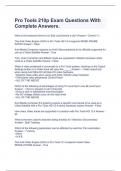 Pro Tools 210p Exam Questions With Complete Answers&period;