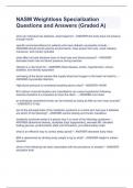 NASM Weightloss Specialization Questions and Answers &lpar;Graded A&rpar;